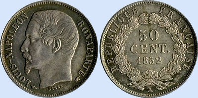 50 Centimes LOUIS-NAPOLEON